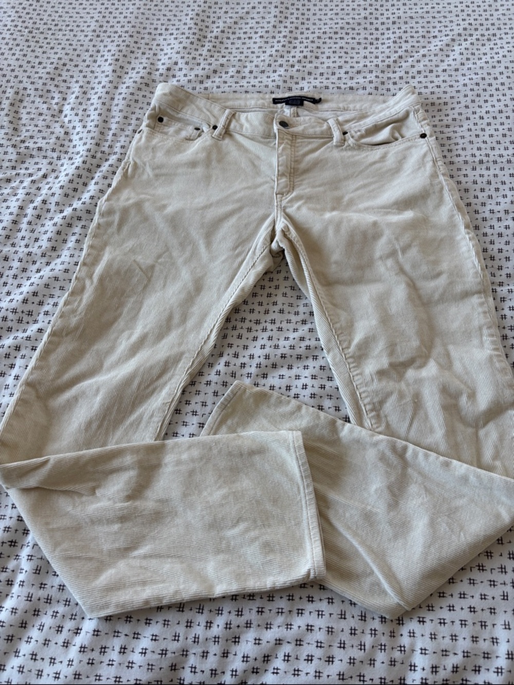 Vintage Ralph Lauren Sport corduroy pants, straight, cream, 5 pockets, size 12